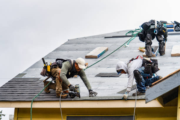 Professional Gutter Installation technician working in Milton, PA